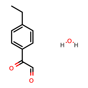 Chemical structure of 2-(4-Ethylphenyl)-2-oxoacetaldehyde hydrate , CAS 1171381-90-0, AChemBlock Y222278