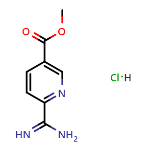 Chemical structure of Methyl 6-carbamimidoylnicotinate hydrochloride , CAS 1179361-48-8, AChemBlock Y222281