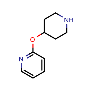 Chemical structure of 2-(Piperidin-4-yloxy)pyridine , CAS 127806-46-6, AChemBlock Y222289