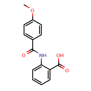 Chemical structure of 2-(4-Methoxybenzamido)benzoic acid , CAS 34425-86-0, AChemBlock Y222330