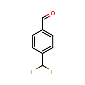 Chemical structure of 4-(Difluoromethyl)benzaldehyde , CAS 55805-29-3, AChemBlock Y222355