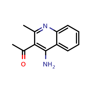 Chemical structure of 1-(4-amino-2-methylquinolin-3-yl)ethan-1-one , CAS 71993-15-2, AChemBlock Y222371
