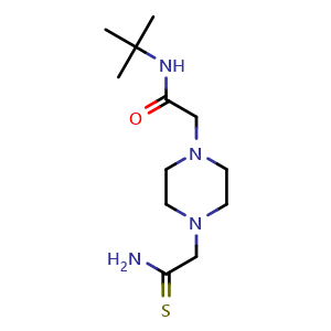 2-[4-(2-Amino-2-thioxoethyl)-1-piperazinyl]-N-(tert-butyl)acetamide