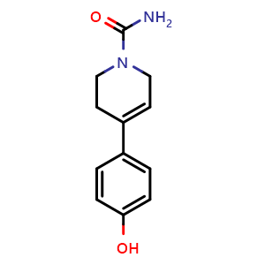 Chemical structure of 4-(4-Hydroxyphenyl)-3,6-dihydropyridine-1(2H)-carboxamide , CAS 923215-70-7, AChemBlock Y222405