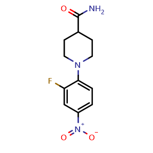 1-(2-Fluoro-4-nitrophenyl)piperidine-4-carboxamide