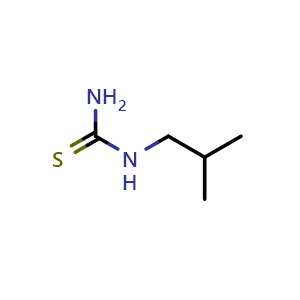 Chemical structure of 1-Isobutylthiourea , CAS 1516-33-2, AChemBlock Y222451