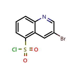Chemical structure of 3-Bromoquinoline-5-sulfonyl chloride , CAS 33768-83-1, AChemBlock Y222461