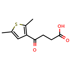 Chemical structure of 4-(2,5-Dimethylthiophen-3-yl)-4-oxobutanoic acid , CAS 6007-77-8, AChemBlock Y222471