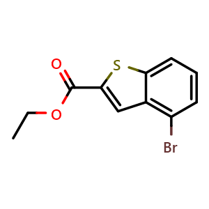 Chemical structure of Ethyl 4-bromobenzo[b]thiophene-2-carboxylate , CAS 93103-82-3, AChemBlock Y222482