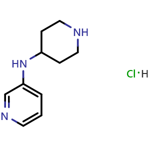 Chemical structure of N-(piperidin-4-yl)pyridin-3-amine hydrochloride , CAS 1240529-58-1, AChemBlock Y222528