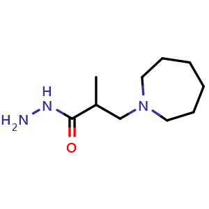 Chemical structure of 3-(Azepan-1-yl)-2-methylpropanehydrazide , CAS 854036-09-2, AChemBlock Y222538
