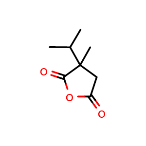 Chemical structure of 3-Isopropyl-3-methyldihydrofuran-2,5-dione , CAS 877825-68-8, AChemBlock Y222547