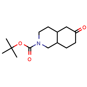 Chemical structure of Tert-butyl 6-oxooctahydroisoquinoline-2(1H)-carboxylate , CAS 1782700-60-0, AChemBlock Y222557