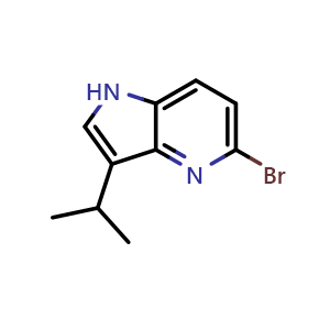 Chemical structure of 5-Bromo-3-isopropyl-1H-pyrrolo[3,2-b]pyridine , CAS 1579248-79-5, AChemBlock Y222562
