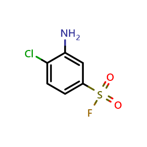 Chemical structure of 3-Amino-4-chlorobenzenesulfonyl fluoride , CAS 368-72-9, AChemBlock Y222619