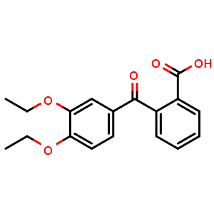 Chemical structure of 2-(3,4-Diethoxybenzoyl)benzoic acid , CAS 234780-28-0, AChemBlock Y222650