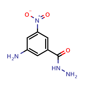 Chemical structure of 3-Amino-5-nitrobenzohydrazide , CAS 205652-98-8, AChemBlock Y222653