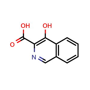Chemical structure of 4-Hydroxyisoquinoline-3-carboxylic acid , CAS 22080-18-8, AChemBlock Y222655