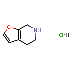 Chemical structure of 4,5,6,7-Tetrahydrofuro[2,3-c]pyridine hydrochloride , CAS 179060-31-2, AChemBlock Y222658