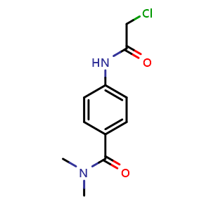Chemical structure of 4-(2-Chloroacetamido)-N,N-dimethylbenzamide , CAS 747411-56-9, AChemBlock Y222696