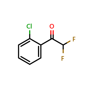 Chemical structure of 1-(2-Chlorophenyl)-2,2-difluoroethan-1-one , CAS 653-13-4, AChemBlock Y222706
