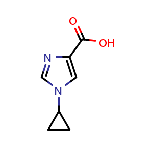 Chemical structure of 1-Cyclopropyl-1H-imidazole-4-carboxylic acid , CAS 1368466-66-3, AChemBlock Y222720