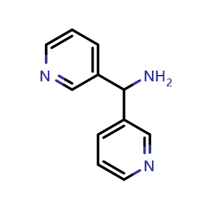 Chemical structure of Di(pyridin-3-yl)methanamine , CAS 58088-55-4, AChemBlock Y222726