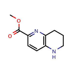 Chemical structure of Methyl 5,6,7,8-tetrahydro-1,5-naphthyridine-2-carboxylate , CAS 1824049-93-5, AChemBlock Y222740