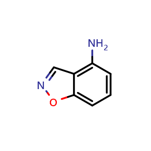 Chemical structure of Benzo[d]isoxazol-4-amine , CAS 1558272-96-0, AChemBlock Y222810