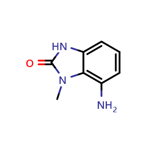 Chemical structure of 7-Amino-1-methyl-1,3-dihydro-2H-benzo[d]imidazol-2-one , CAS 851886-92-5, AChemBlock Y222840