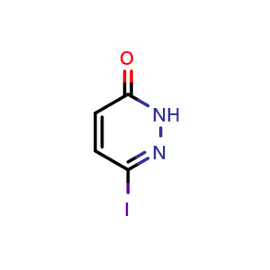 Chemical structure of 6-Iodopyridazin-3(2H)-one , CAS 14823-09-7, AChemBlock Y222864