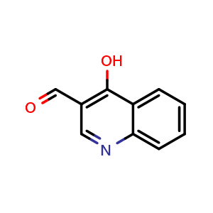 Chemical structure of 4-Hydroxyquinoline-3-carbaldehyde , CAS 7509-12-8, AChemBlock Y222875