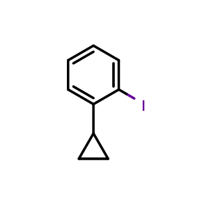 Chemical structure of 1-Cyclopropyl-2-iodobenzene , CAS 57807-29-1, AChemBlock Y222907