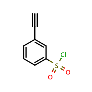 Chemical structure of 3-Ethynylbenzenesulfonyl chloride , CAS 1314900-33-8, AChemBlock Y222915