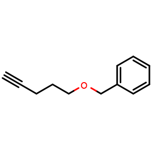 Chemical structure of ((Pent-4-yn-1-yloxy)methyl)benzene , CAS 57618-47-0, AChemBlock Y222962