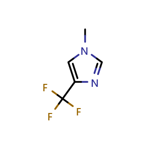 Chemical structure of 1-Methyl-4-(trifluoromethyl)-1H-imidazole , CAS 81769-69-9, AChemBlock Y222994