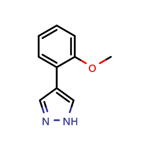 Chemical structure of 4-(2-Methoxyphenyl)-1H-pyrazole , CAS 391927-44-9, AChemBlock Y223018