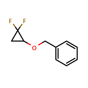 Chemical structure of ((2,2-Difluorocyclopropoxy)methyl)benzene , CAS 811431-41-1, AChemBlock Y223047