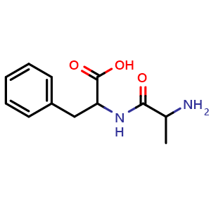 Chemical structure of DL-Alanyl-DL-phenylalanine , CAS 1999-45-7, AChemBlock Y223054