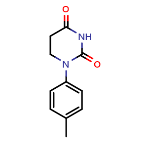 Chemical structure of Dihydro-1-(4-methylphenyl)-2,4(1H,3H)-pyrimidinedione , CAS 19144-80-0, AChemBlock Y223057