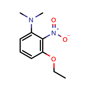 Chemical structure of 3-Ethoxy-N,N-dimethyl-2-nitrobenzenamine , CAS 1866753-77-6, AChemBlock Y223061