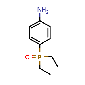 Chemical structure of 4-(Diethylphosphinyl)benzenamine , CAS 1100855-55-7, AChemBlock Y223114