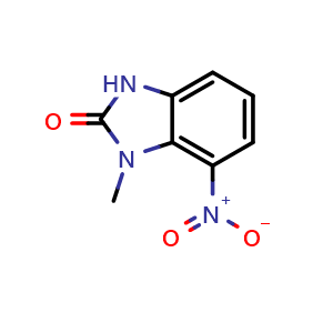 Chemical structure of 1-Methyl-7-nitro-1,3-dihydro-2H-benzo[d]imidazol-2-one , CAS 24133-87-7, AChemBlock Y223134