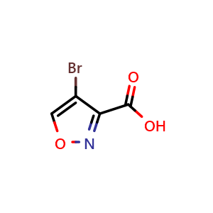 Chemical structure of 4-Bromo-3-isoxazolecarboxylic acid , CAS 893638-53-4, AChemBlock Y223135