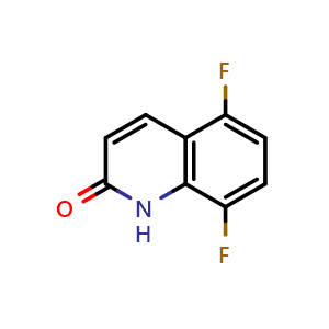Chemical structure of 5,8-Difluoroquinolin-2(1H)-one , CAS 949900-36-1, AChemBlock Y223139