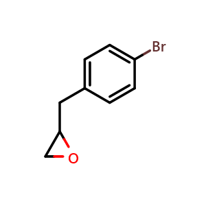 Chemical structure of 2-(4-Bromobenzyl)oxirane , CAS 62826-21-5, AChemBlock Y223158
