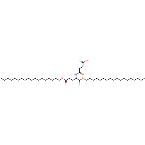 Chemical structure of 1,5-Dioctadecyl N-(3-carboxy-1-oxopropyl)-L-glutamate , CAS 125401-64-1, AChemBlock Y223175