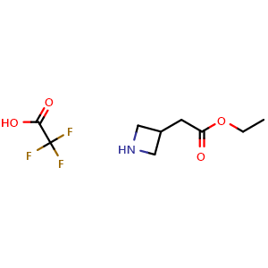 Chemical structure of Ethyl 2-(azetidin-3-yl)acetate 2,2,2-trifluoroacetate , CAS 2170723-99-4, AChemBlock Y223180