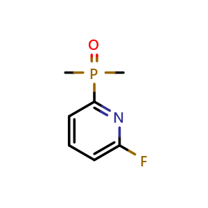 Chemical structure of (6-Fluoropyridin-2-yl)dimethylphosphine oxide , CAS 2731011-09-7, AChemBlock Y223206