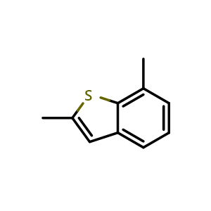 Chemical structure of 2,7-Dimethylbenzo[b]thiophene , CAS 16587-40-9, AChemBlock Y223218